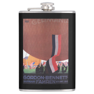 Gordon Bennett Hot-Air Balloon Race Hip Flask