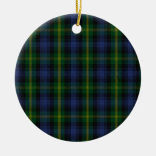 Gordon Clan Family Tartan Ceramic Tree Decoration