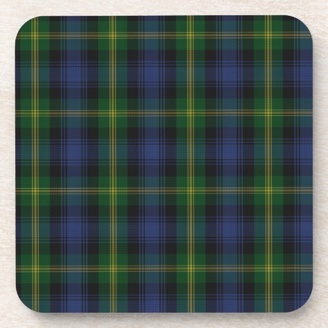 Gordon Clan Family Tartan Coaster (Front)