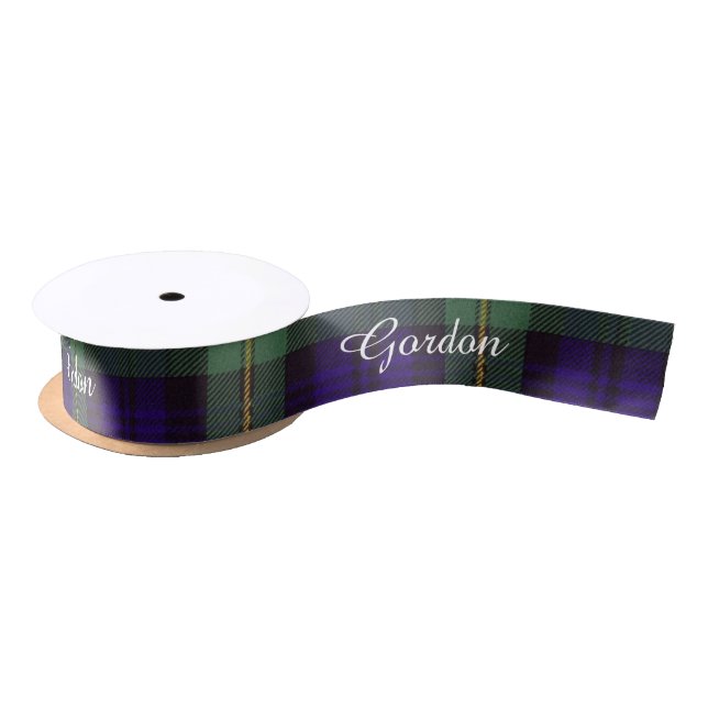 Gordon clan Plaid Scottish tartan Satin Ribbon (Spool)