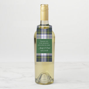 Gordon Dress Plaid Wine Bottle Favour Tag