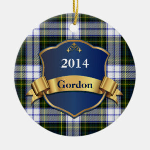 Gordon Dress Tartan Plaid Custom ornament