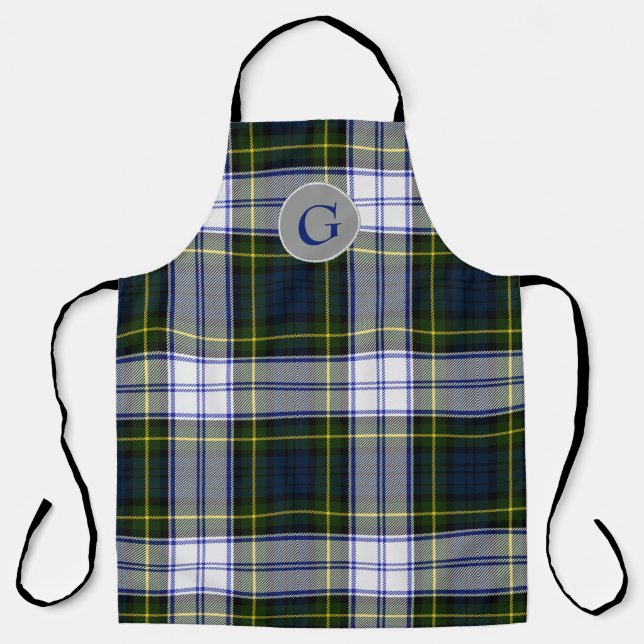 Gordon Dress Tartan Plaid Monogrammed Apron (Front)