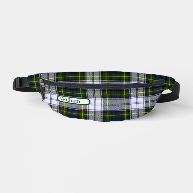 Gordon Dress Tartan Plaid Personalised Bum Bags (Front)