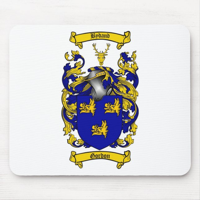 GORDON FAMILY CREST -  GORDON COAT OF ARMS MOUSE MAT (Front)