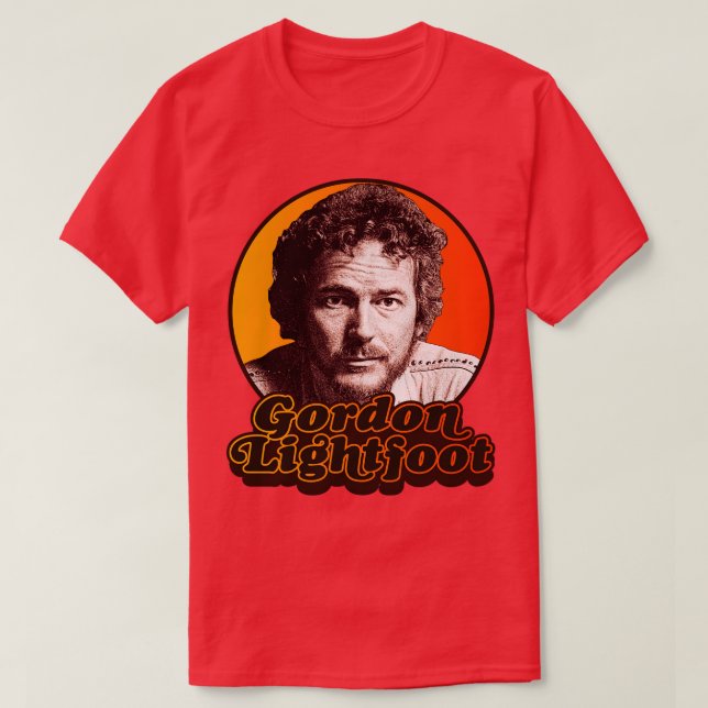 Gordon Lightfoot Retro Folk Rock Icon T-Shirt (Design Front)