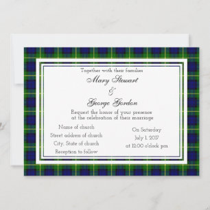 Gordon Scottish Wedding Invitation
