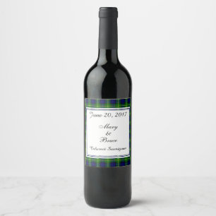 Gordon Scottish Wedding Wine Label