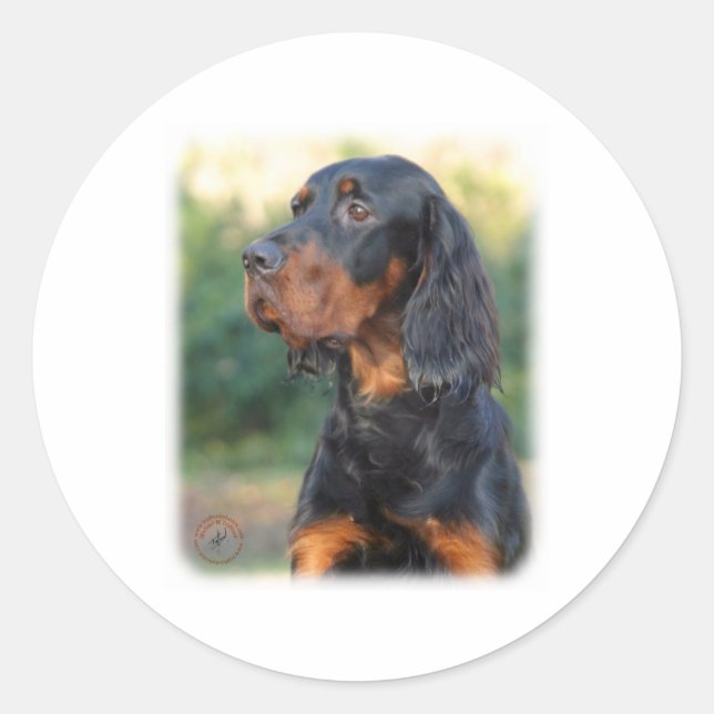 Gordon Setter 9Y109D-021 Classic Round Sticker (Front)