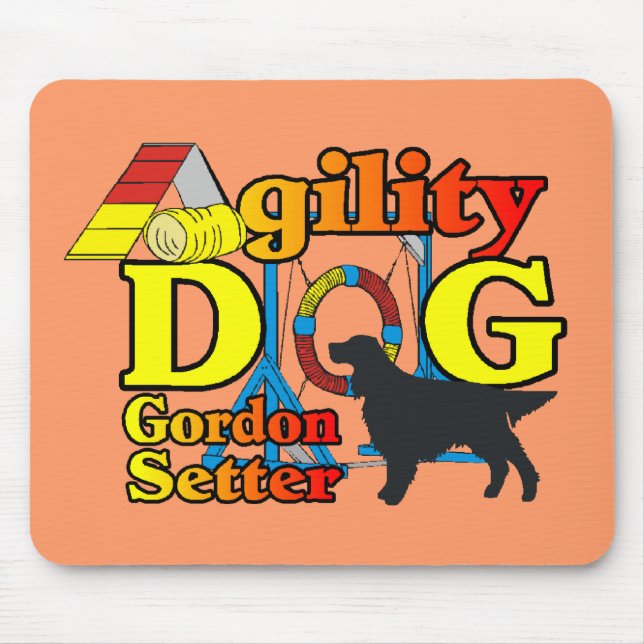 Gordon Setter Agility Shirts Gifts Mouse Mat (Front)