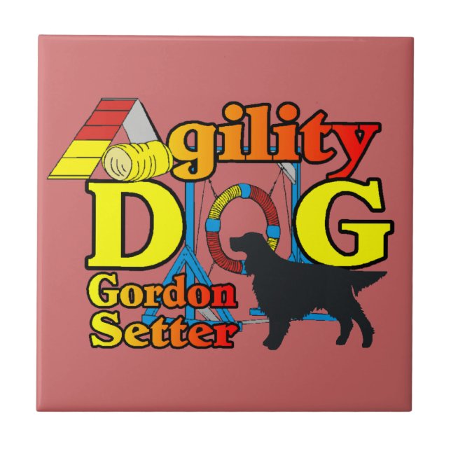 Gordon Setter Agility Tile (Front)