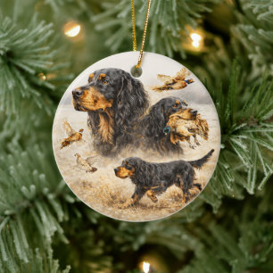Gordon Setter Ceramic Tree Decoration