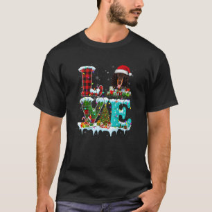 Gordon Setter Christmas Tree Light Pajama Dog Xmas T-Shirt