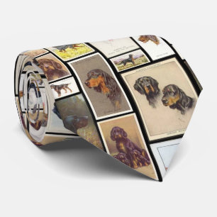 Gordon Setter Cigarette Card Men's Tie