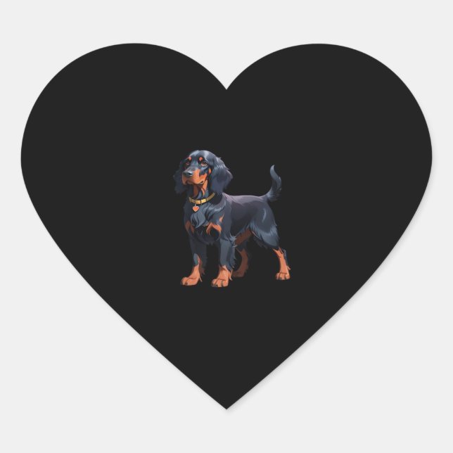 Gordon Setter Classic T-Shirt Heart Sticker (Front)