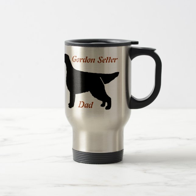Gordon Setter Dad Aluminium Travel Mug (Right)