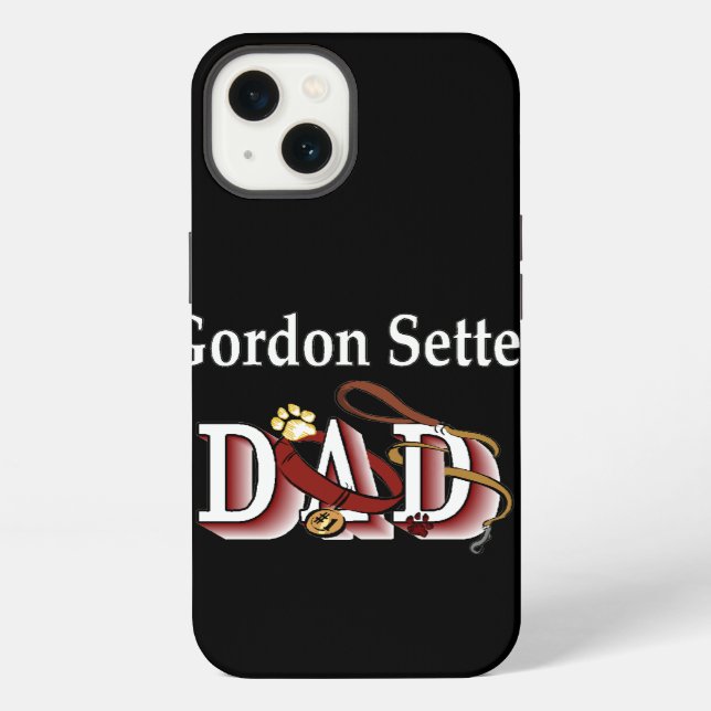 Gordon Setter Dad iPhone Case (Back)