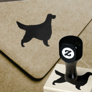 Gordon Setter Dog Breed Silhouette Rubber Stamp