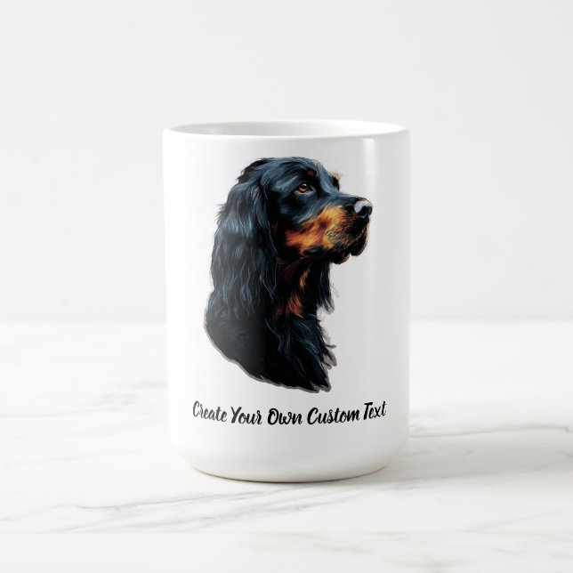 Gordon Setter Dog Create Your Own Custom Text  Coffee Mug (Center)