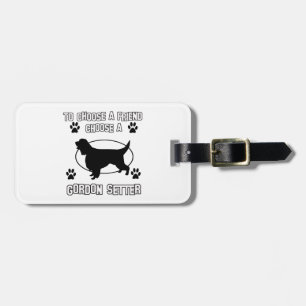 GORDON SETTER DOG designs Luggage Tag