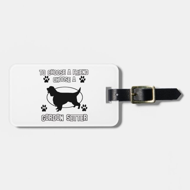 GORDON SETTER DOG designs Luggage Tag (Front Horizontal)