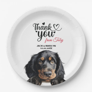 Gordon Setter Dog Wedding Reception Paper Plate