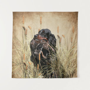 Gordon Setter , Duck hunting Tapestry