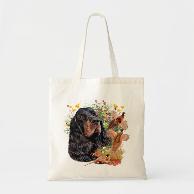Gordon Setter , Duck hunting Tapestry Poster Throw Tote Bag (Front)