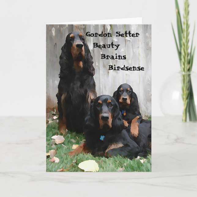 Gordon Setter Generations Painting Note Card (Front)