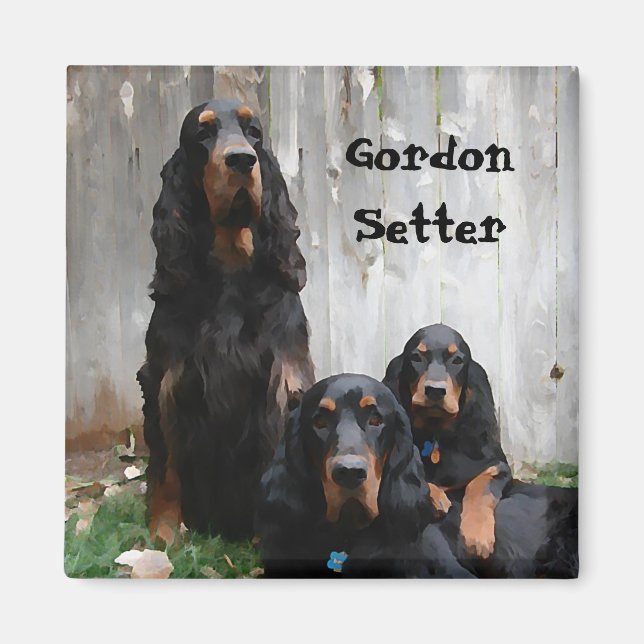 Gordon Setter Generations Painting on a Magnet (Front)