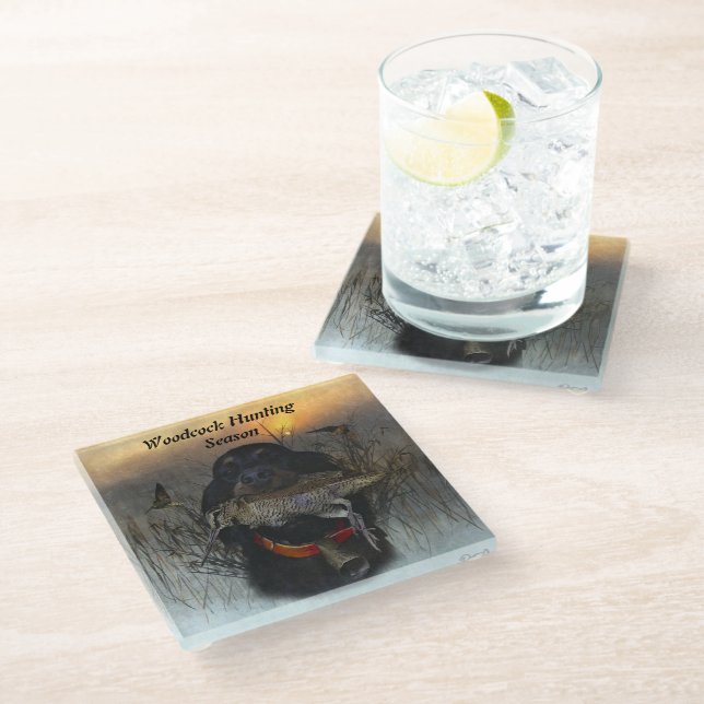 Gordon Setter  Glass Coaster (Angled)