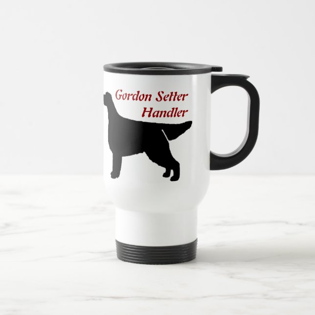 Gordon Setter Handler Aluminium Travel Mug (Right)