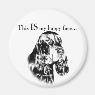 Gordon Setter Happy Face Magnet
