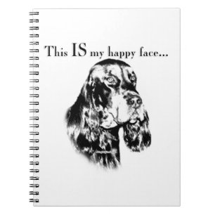 Gordon Setter Happy Face Notebook