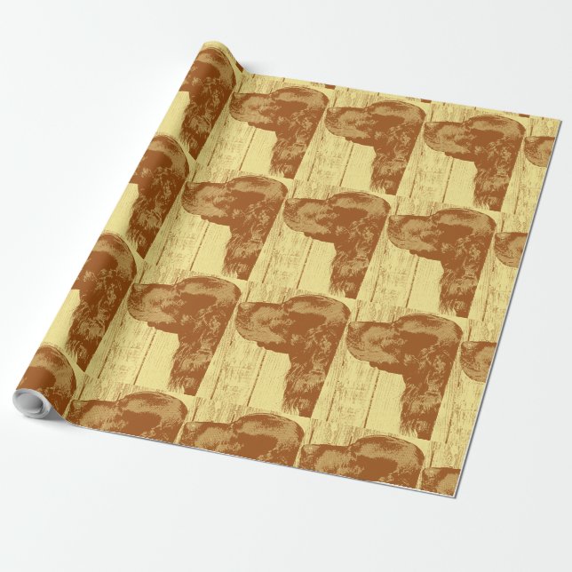 Gordon Setter Head Wrapping Paper (Unrolled)