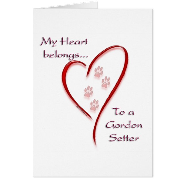 Gordon Setter Heart Belongs (Front)