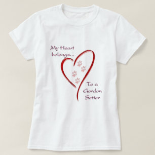 Gordon Setter Heart Belongs T-Shirt