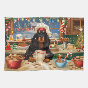 Gordon Setter Holiday Baking: Festive Christmas Tea Towel