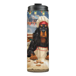 Gordon Setter Holiday Baking: Festive Christmas Thermal Tumbler