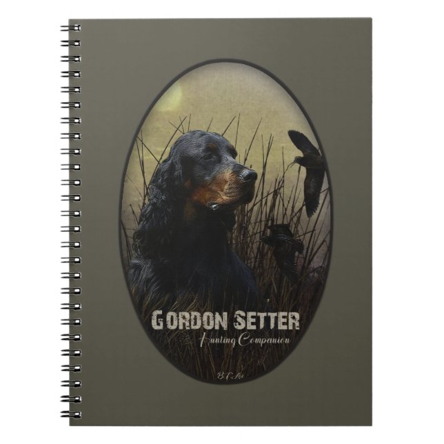 Gordon Setter , Hunting companion  Notebook (Front)