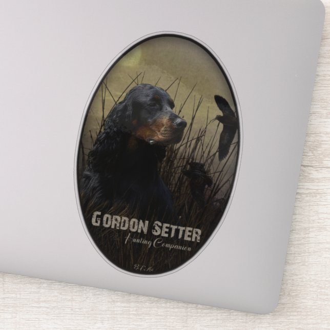 Gordon Setter , Hunting companion   Sticker (Detail)