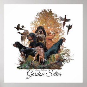 Gordon Setter, hunting season Canvas Print