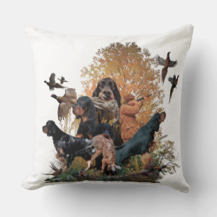 Gordon Setter, hunting season Cushion