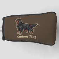 Gordon Setter Illustration Golf Head Cover