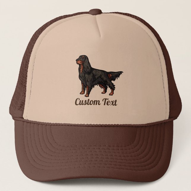 Gordon Setter Illustration Trucker Hat (Front)
