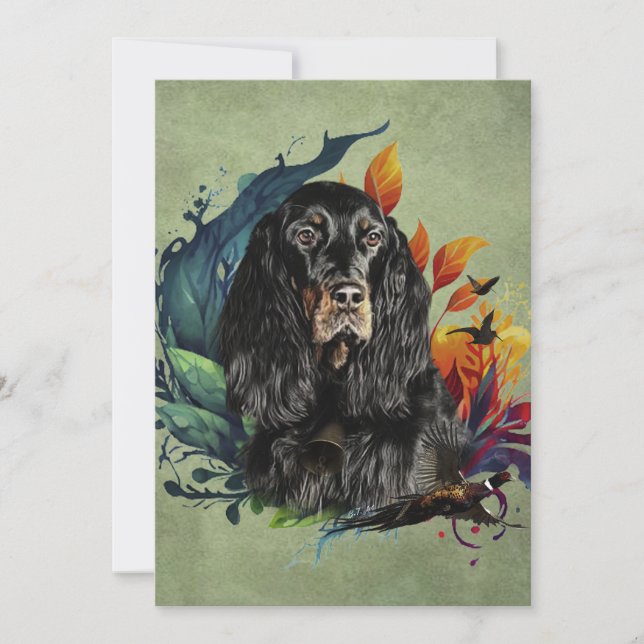Gordon Setter  Invitation (Front)