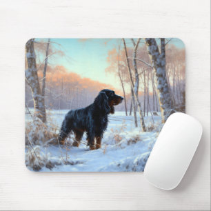 Gordon Setter Let It Snow Christmas Mouse Mat