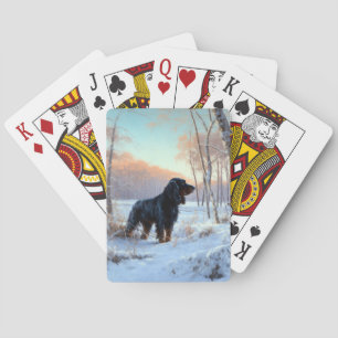 Gordon Setter Let It Snow Christmas Playing Cards