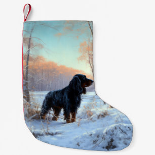 Gordon Setter Let It Snow Christmas Small Christmas Stocking