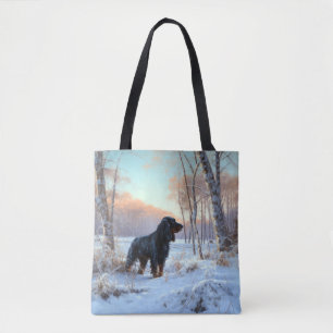 Gordon Setter Let It Snow Christmas Tote Bag